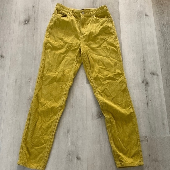 BDG Urban Outfitters gold corduroy mom high-rise size 27 in Chartreuse color - Picture 2 of 15